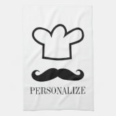 男性おもしろいシェフ用の黒ひげキッチンタオル キッチンタオル (縦)