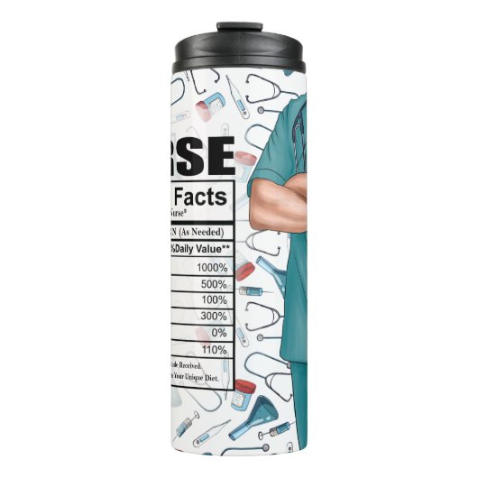 男性おもしろいナース栄養事実熱タンブラー タンブラー (正面)