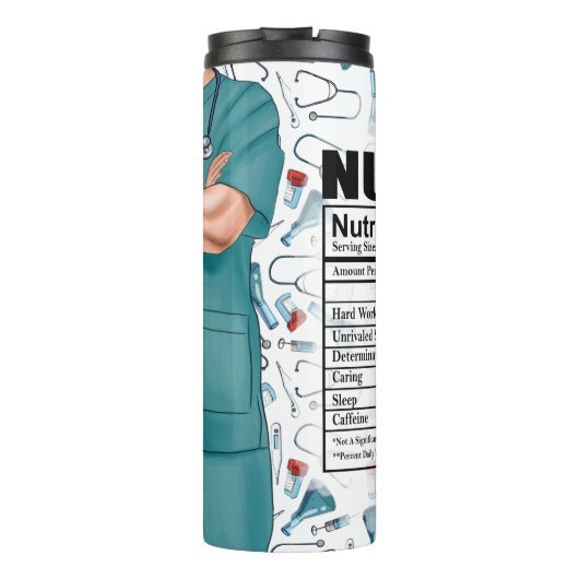男性おもしろいナース栄養事実熱タンブラー タンブラー (裏面)