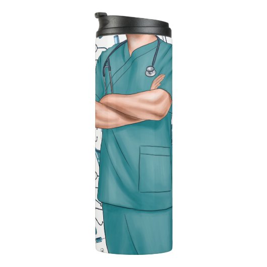 男性おもしろいナース栄養事実熱タンブラー タンブラー (回転右)