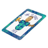 男性おもしろいマンガバケーションビアエスニッククルーズ マグネット (左側)