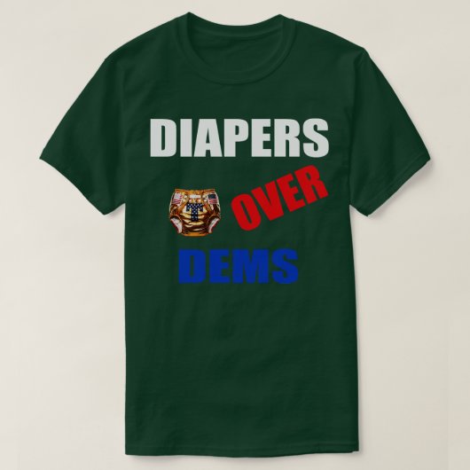 男性おもしろい実在衣服おむつ2024 Tシャツ (デザイン正面)