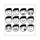 男性おもしろい気分（絵文字） ラバースタンプ (インプリント)