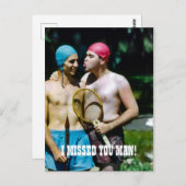 男性おもしろい結合男の仲間POST COVIDヴィンテージ ポストカード (正面/裏面)