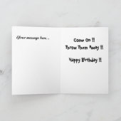 男性おもしろい誕生日カード – 中年 カード (内部)