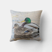 男性およびメスのマガモのポートレート クッション (裏面)