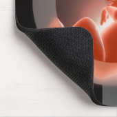 男性および女性の記号上の重ねられた胎児 マウスパッド (コーナー)