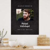 男性お祝いの人生のサイン、葬儀ポスター ポスター (キッチン)