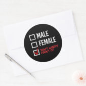 男性か女性か?気にしないで ラウンドシール (封筒)