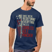 男性がすべてを再定義していたこれはコードレスのH Tシャツ (正面)