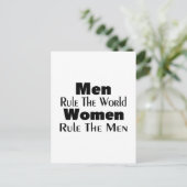 男性が世界女性が男性を支配する ポストカード (スタンド正面)