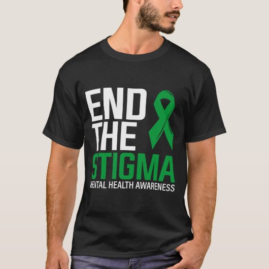 男性が偏見の鎖を断ち切る Tシャツ (正面)