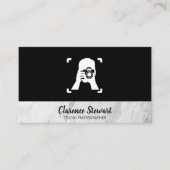 男性が写真のロゴ 名刺 (正面)