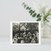 男性が酒場で飲むヴィンテージ ポストカード (スタンド正面)