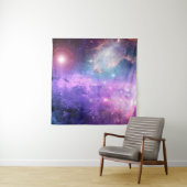 男性との魔法の超現実的なカラフル宇宙の背景 タペストリー (インサイチュ)