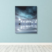 男性とアイディア キャンバスプリント (インサイチュ (ウッドフロア))