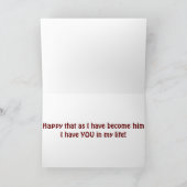 男性とサンタクロースの3人のステージは彼の女性の愛のために シーズンカード (内部)