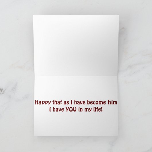 男性とサンタクロースの3人のステージは彼の女性の愛のために シーズンカード (内部)