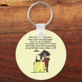 男性とワ素晴らしインのユーモア キーホルダー (正面)
