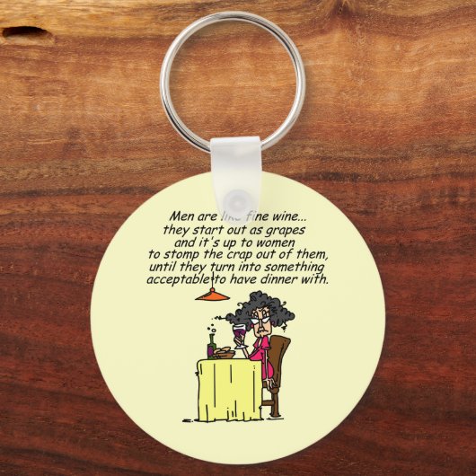 男性とワ素晴らしインのユーモア キーホルダー (正面)