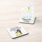 男性とワ素晴らしインのユーモア コースター (右側)