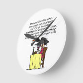 男性とワ素晴らしインのユーモア ラウンド壁時計 (傾斜)