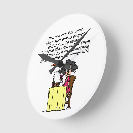 男性とワ素晴らしインのユーモア ラウンド壁時計 (傾斜)