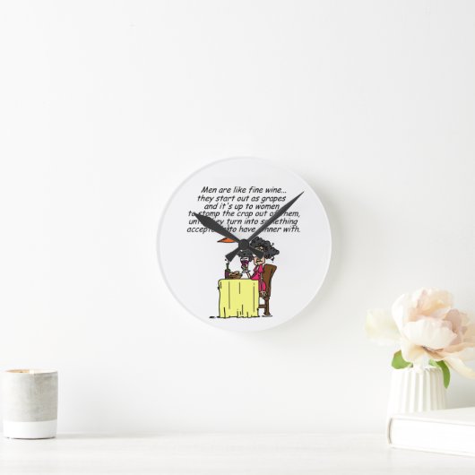 男性とワ素晴らしインのユーモア ラウンド壁時計 (ホーム)