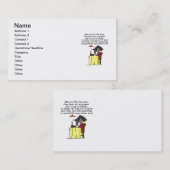 男性とワ素晴らしインのユーモア 名刺 (正面/裏面)