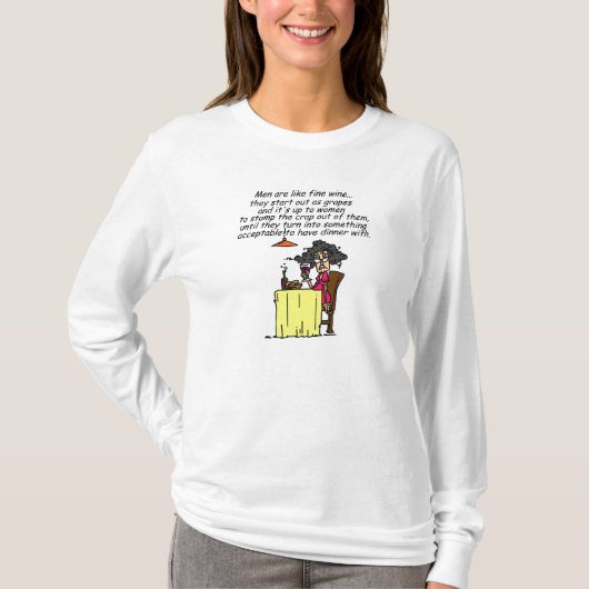 男性とワ素晴らしインのユーモア Tシャツ (正面)