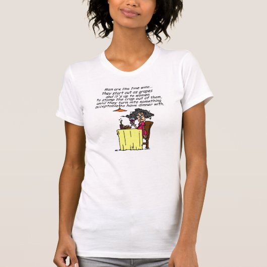 男性とワ素晴らしインのユーモア Tシャツ (正面)