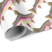 男性と女性のための美しい魚釣りのニジマス ラッピングペーパー (ロールコーナー)