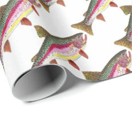 男性と女性のための美しい魚釣りのニジマス ラッピングペーパー