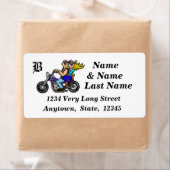 男性と女性のオートバイライダー住所 シール (インサイチュ)