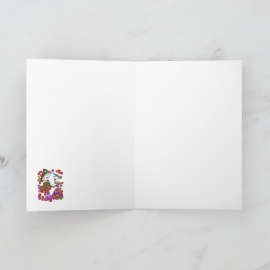 男性と女性のデュエットでギターを弾くスケルトンシンガー シーズンカード (内部)