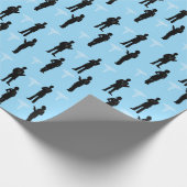 男性と女性のドクターギフトラップのシルエット ラッピングペーパー (角)