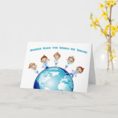 男性と女性のナース,世界,ナースの日 カード (黄色い花)