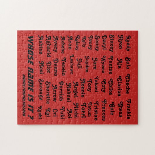 男性と女性の名前を持つパズル ジグソーパズル (横)