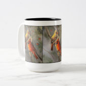 男性と女性の深紅色素晴らしアートマグ ツートーンマグカップ (正面左)