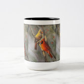 男性と女性の深紅色素晴らしアートマグ ツートーンマグカップ (中央)