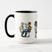 男性と女性の眼科の名前Mag マグカップ (左)