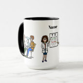 男性と女性の眼科の名前Mag マグカップ (正面左)