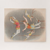 男性と女性の跳ね上げ役者 ジグソーパズル (横)