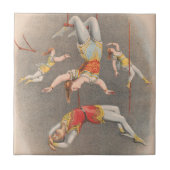 男性と女性の跳ね上げ役者 タイル (正面)