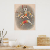 男性と女性の跳ね上げ役者 ポスター (キッチン)