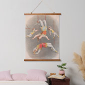 男性と女性の跳ね上げ役者 吊り下げ型タペストリー (寝室)