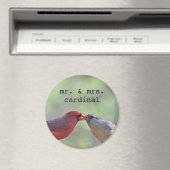 男性と女性の(鳥)ショウジョウコウカンチョウ マグネット (インサイチュ (食洗機))