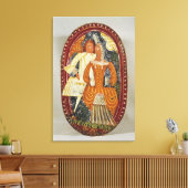 男性と女性を描いたマルジパンボックス, c.1660 キャンバスプリント (インサイチュ (リビング))