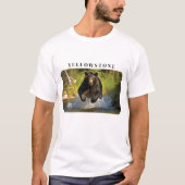 男性と女性イエローストーンベア Tシャツ (正面)
