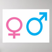 男性と女性シンボルや象徴 ポスター (正面)